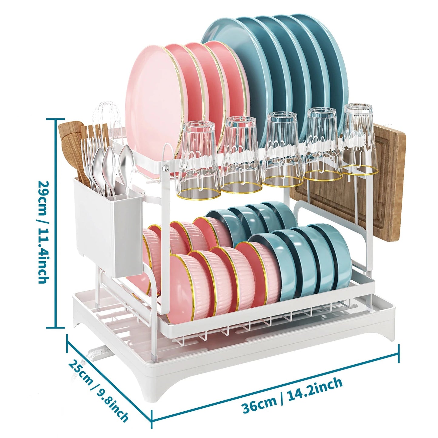 Easygo™Égouttoir Vaisselle Cuisine à 2 Niveaux - Magazinett