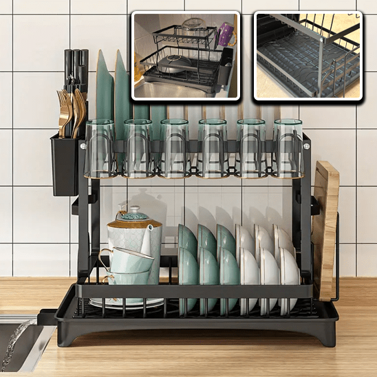 Easygo™Égouttoir Vaisselle Cuisine à 2 Niveaux - Magazinett