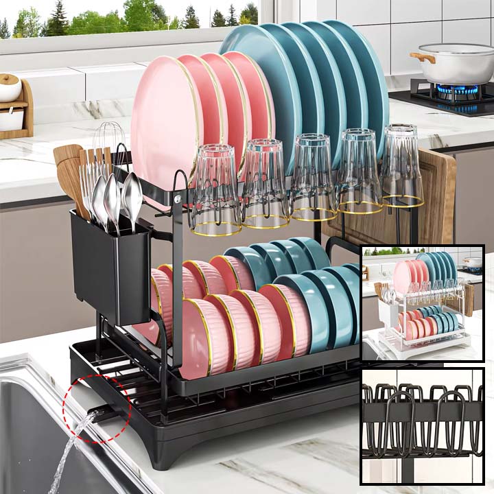 Easygo™Égouttoir Vaisselle Cuisine à 2 Niveaux - Magazinett