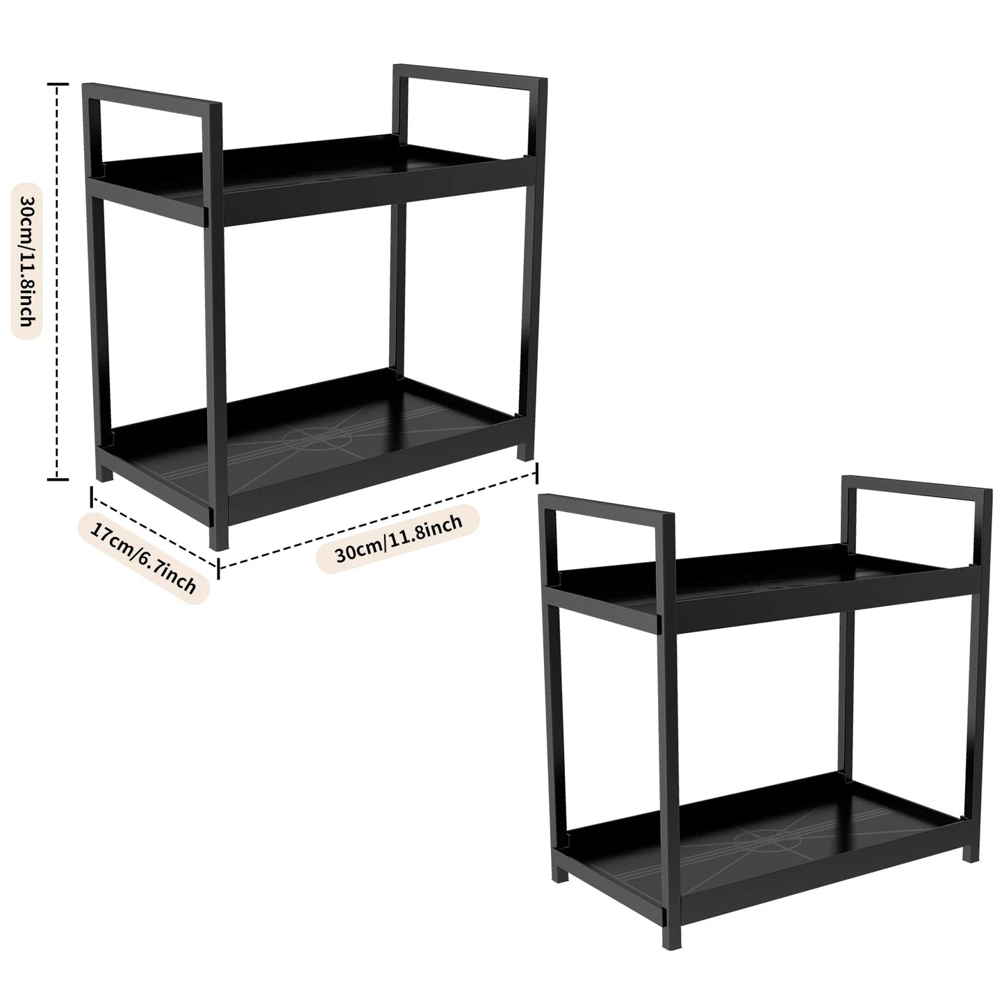 Étagère de Rangement debout à 2 niveaux - Magazinett
