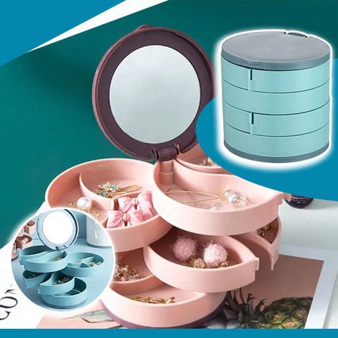 Rangement bijoux /Présentoir à bijoux en plastique rotatif - Karima