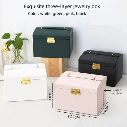 Boîte à Bijoux, Coffre 3 Niveaux - Magazinett