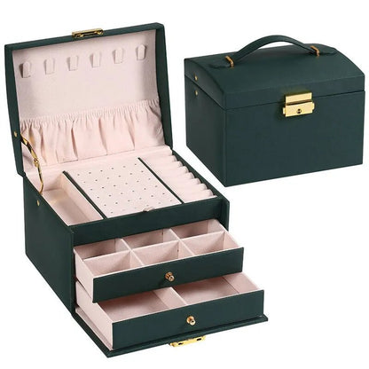 Boîte à Bijoux, Coffre 3 Niveaux - Magazinett