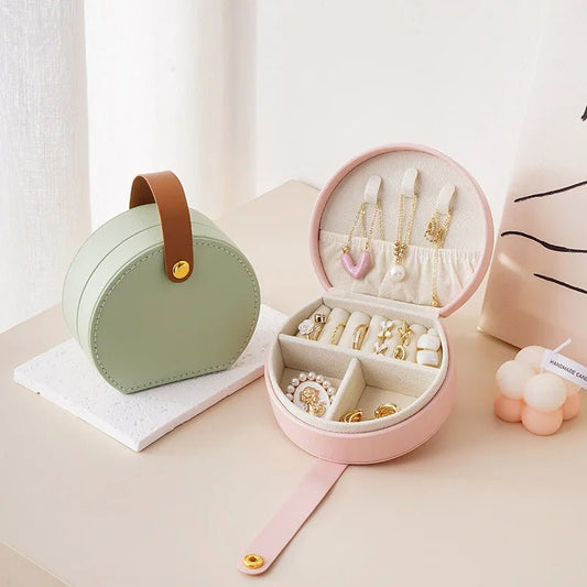 Boîte à Bijoux de Voyage en Cuir - Magazinett