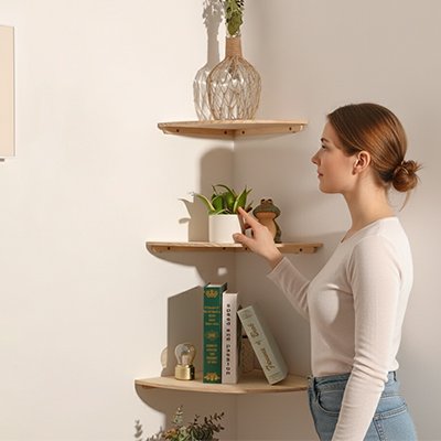 Etagere angle murale