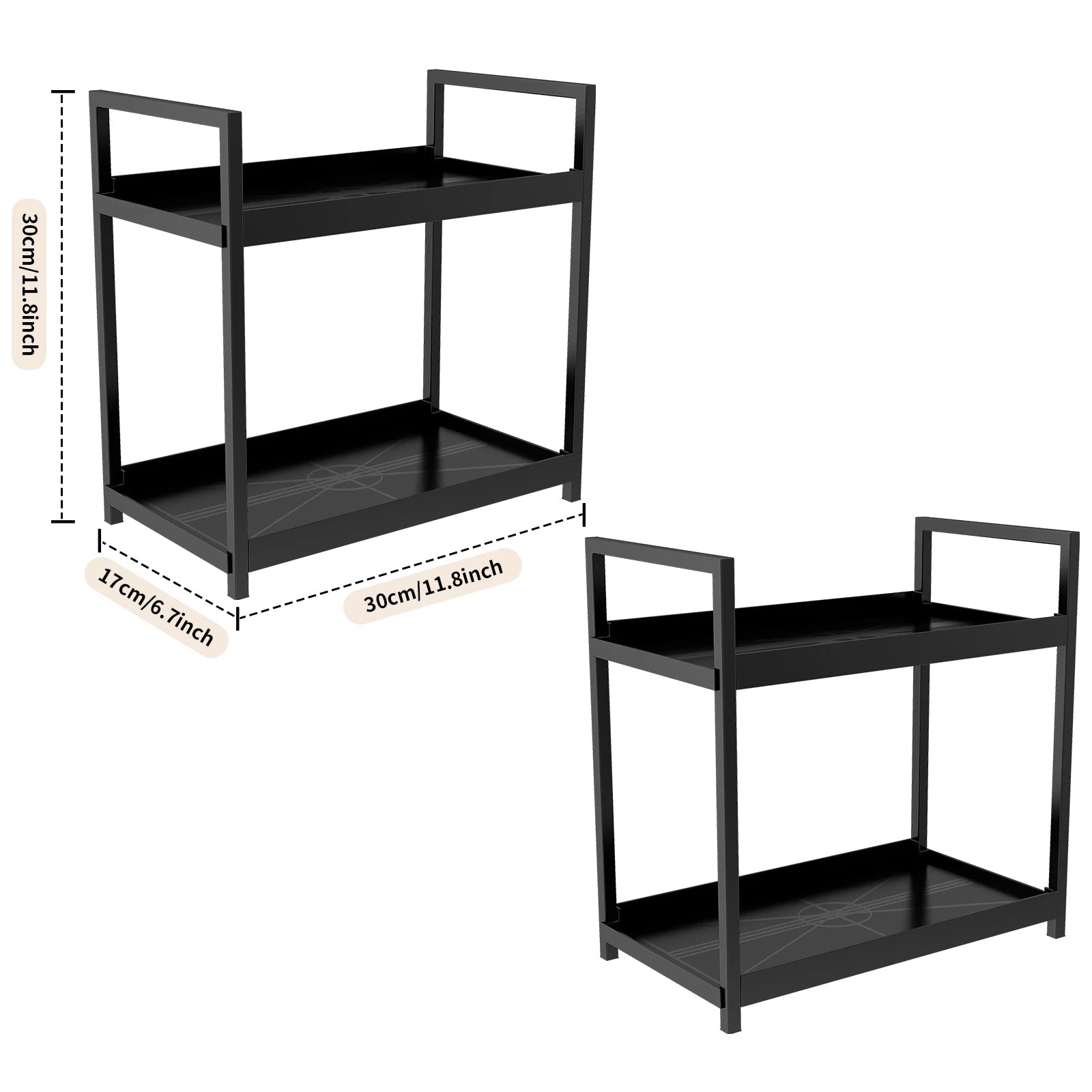 Étagère de Rangement debout à 2 niveaux - Magazinett